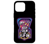 Carcasa para iPhone 16 Pro MAX Keep Calm and Flip On Retro Pinball Arcade Game