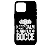 Carcasa para iPhone 16 Pro MAX Keep Calm and Play Bocce Jack Bocci Game Bocce