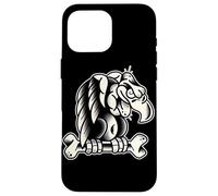 Carcasa para iPhone 16 Pro MAX King Buitre Raptor Scavenger Bone Blackwork Minimal