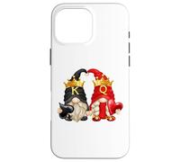 Carcasa para iPhone 16 Pro MAX King of Spades and Queen of Hearts with Funny Garden Gnomes