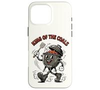 Carcasa para iPhone 16 Pro MAX King of The Coals Retro Cartoon BBQ Kettle Grill Grill