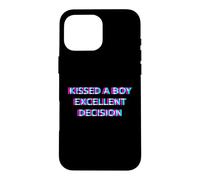 Carcasa para iPhone 16 Pro MAX Kissed A Boy Excellent Decision Gay Men Pride Ally LGBTQ
