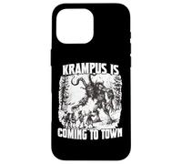 Carcasa para iPhone 16 Pro MAX Krampus Tradición Perchtenlauf Kramperl Máscara Bad Santa