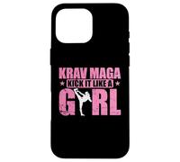 Carcasa para iPhone 16 Pro MAX Krav Maga patea como una Chica en Defensa Personal con Estilo
