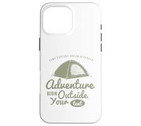 Carcasa para iPhone 16 Pro MAX La Aventura Comienza Fuera de tu Tienda de campaña: Acampar al Aire Libre