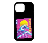 Carcasa para iPhone 16 Pro MAX La Gran Ola, Vaporwave Anime Estética Glitch Japonés