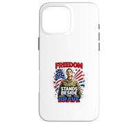Carcasa para iPhone 16 Pro MAX La Libertad está al Lado del Valiente Tributo patriótico
