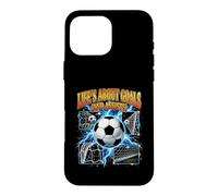 Carcasa para iPhone 16 Pro MAX La Vida se Trata de goles y asistencias al Jugador de fútbol