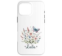 Carcasa para iPhone 16 Pro MAX Lala Grandma - Ramo de Flores con diseño de Mariposas