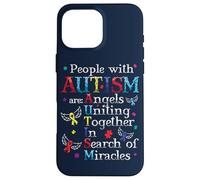Carcasa para iPhone 16 Pro MAX Las Personas con Autismo Son ángeles Puzzle Aceptar Conciencia sobre el Autismo