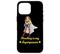 Carcasa para iPhone 16 Pro MAX Leer es mi superhéroe Superpoder Amante del Libro Mujeres Niñas