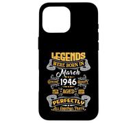 Carcasa para iPhone 16 Pro MAX Legend February 1946 Vintage 80th Birthday Tees Made in 1946