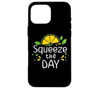 Carcasa para iPhone 16 Pro MAX Lemon Coffee Squeeze The Day Sign,When Life Gives You Lemons