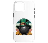 Carcasa para iPhone 16 Pro MAX Leprechaun Bowling Ball St. Patrick's Day Gold