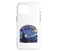 Carcasa para iPhone 16 Pro MAX Let It Gogh Noche Estrellada Divertido Artista Van Gogh Bellas Artes