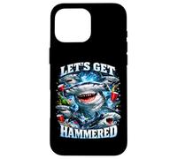 Carcasa para iPhone 16 Pro MAX Let's Get Hammerhead Shark Pun Dad Joke