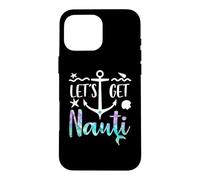 Carcasa para iPhone 16 Pro MAX Let's Get Nauti Bachelorette Party Funny Bride Mermaid Theme