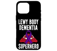 Carcasa para iPhone 16 Pro MAX Lewy Body Dementia Superhero Warrior Fighter Lighter Purple Ribbon