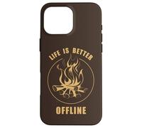 Carcasa para iPhone 16 Pro MAX Life is Better Offline - Camping & Star Gazing Nature Quote