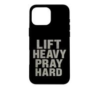 Carcasa para iPhone 16 Pro MAX Lift Heavy Pray Hard - Faith Meets Fitness