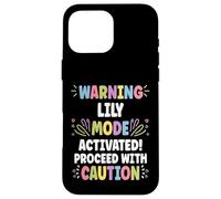 Carcasa para iPhone 16 Pro MAX Lily Personalized Name Funny Cute Custom Lily Name