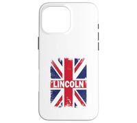 Carcasa para iPhone 16 Pro MAX Lincoln - Ciudad de Inglaterra con Bandera del Reino Unido
