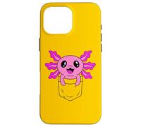 Carcasa para iPhone 16 Pro MAX Lindo Bebé Axolotl En El Bolsillo Kawaii Anime