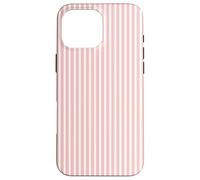 Carcasa para iPhone 16 Pro MAX Lindo Blush Pink Stripes Vertical Líneas Patrón Minimalista