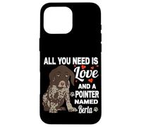 Carcasa para iPhone 16 Pro MAX Lindo Puntero Llamado Berta para alemán Puntero de Pelo Corto