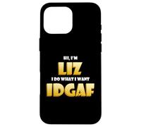 Carcasa para iPhone 16 Pro MAX Liz Joke Idgaf Meme Funny Halloween Decorations Elizabeth