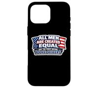 Carcasa para iPhone 16 Pro MAX Los Hombres fueron Creados Iguales, los Mejores se convirtieron en Oficiales de policía de EE. UU