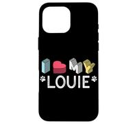 Carcasa para iPhone 16 Pro MAX Louie Nombre de Perro Personalizado Louie Pet Lover