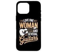 Carcasa para iPhone 16 Pro MAX Love One Woman and Several Guitars