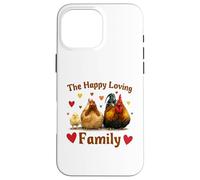 Carcasa para iPhone 16 Pro MAX Loving Cute Chicken Family Hen Rooster Chick Funny Farmer