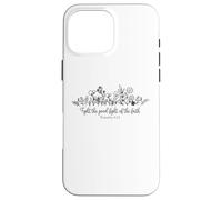 Carcasa para iPhone 16 Pro MAX Lucha contra la Buena Batalla Los Hombres y Mujeres Cristianos aman a Dios y Jesús