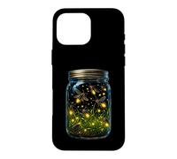Carcasa para iPhone 16 Pro MAX Luciérnagas En Tarro Lindo Relámpago Insectos Noche Brillante