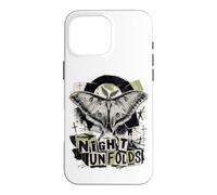 Carcasa para iPhone 16 Pro MAX Luna Moth Noche Despliega Grunge Collage