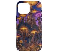 Carcasa para iPhone 16 Pro MAX Magical Mushroom Village Fantasía Fairycore World