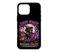 Carcasa para iPhone 16 Pro MAX Mago Carlino Negro Halloween Dark Magic Requires Snacks