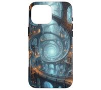 Carcasa para iPhone 16 Pro MAX Mago Fantasía Ciudad Subterránea Portal Espiral Caverna