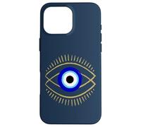 Carcasa para iPhone 16 Pro MAX Mal de Ojo Azul con símbolo de protección mística para Hombres y Mujeres