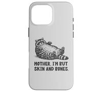 Carcasa para iPhone 16 Pro MAX Mamá Soy Pero Piel y Huesos Divertido Mapache