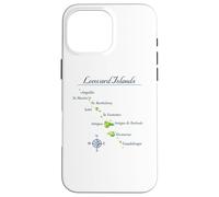 Carcasa para iPhone 16 Pro MAX Mapa de Islas de Sotavento Antigua St Martin Brabuda