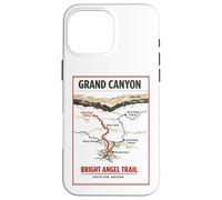 Carcasa para iPhone 16 Pro MAX Mapa Vintage de Bright Angel Trail, Gran Cañón, Borde Sur de Arizona