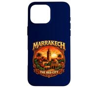 Carcasa para iPhone 16 Pro MAX Marrakech La Ciudad Roja Marruecos Vintage Patrimonio marroquí