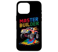 Carcasa para iPhone 16 Pro MAX Master Builder Monster Truck - Bloques de construcción para niños