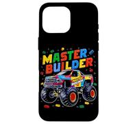 Carcasa para iPhone 16 Pro MAX Master Builder Monster Truck - Bloques de construcción para niños