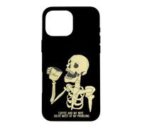 Carcasa para iPhone 16 Pro MAX Matrimonio Divertido Decir Café Y Mi Esposa Hombres Mujeres Calavera