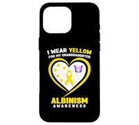 Carcasa para iPhone 16 Pro MAX Me Pongo de Amarillo para concienciar a mi Nieta sobre el albinismo