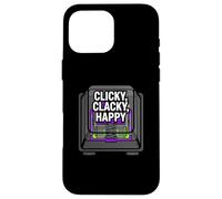 Carcasa para iPhone 16 Pro MAX Mechanical Keyboard Custom Switch Clicky Clacky Happy